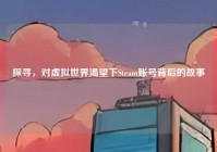 探寻，对虚拟世界渴望下Steam账号背后的故事