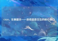 CSGO，左侧提示——游戏信息交互的核心窗口