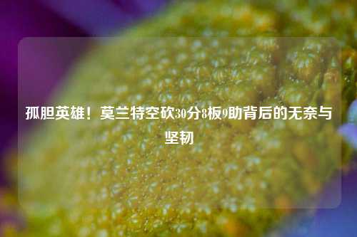 孤胆英雄!莫兰特空砍30分8板9助背后的无奈与坚韧