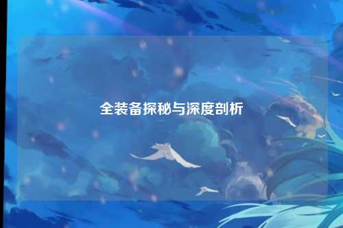 全装备探秘与深度剖析